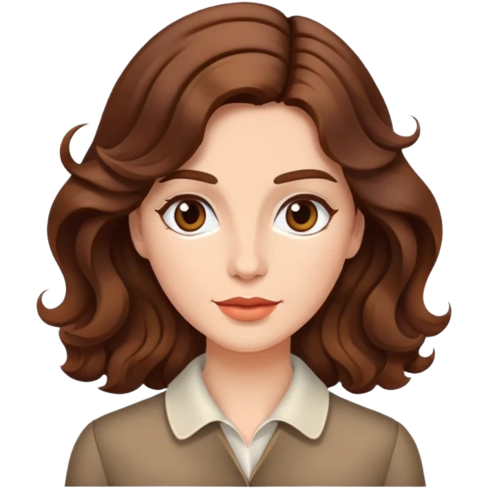 Coquette brown hair  emoji