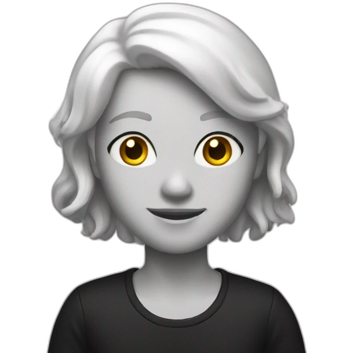 Blanc sur noir emoji