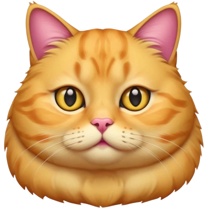fat yellow cat emoji