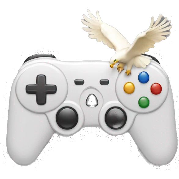 A game controller with an eagle emoji
