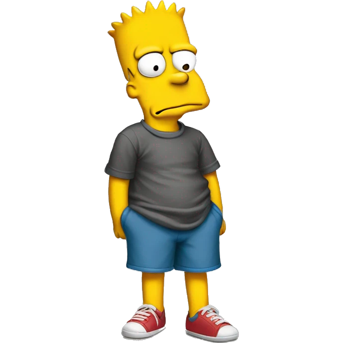 bart simpson sad emoji