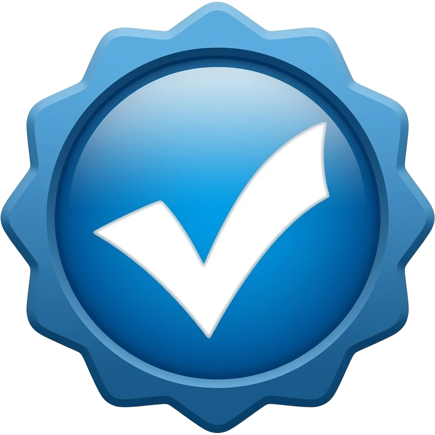 Verificación azul emoji