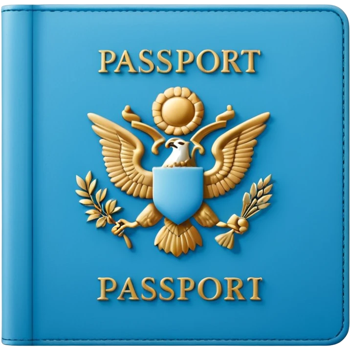light blue passport emoji
