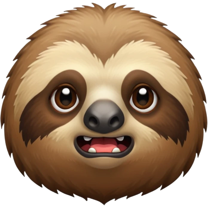 Perezoso con cara de enojado hazle como una x en el lado izquierdo de la cara  emoji