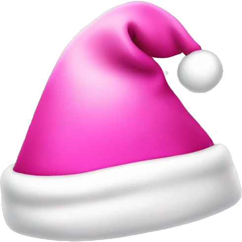  xmas pink santa hat emoji