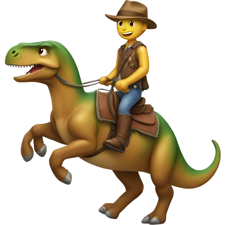 Dinosaur riding a horse  emoji
