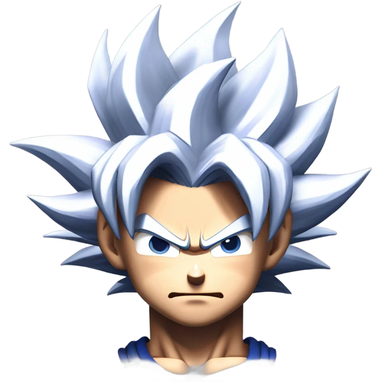 Goku ultra instinct powering up emoji