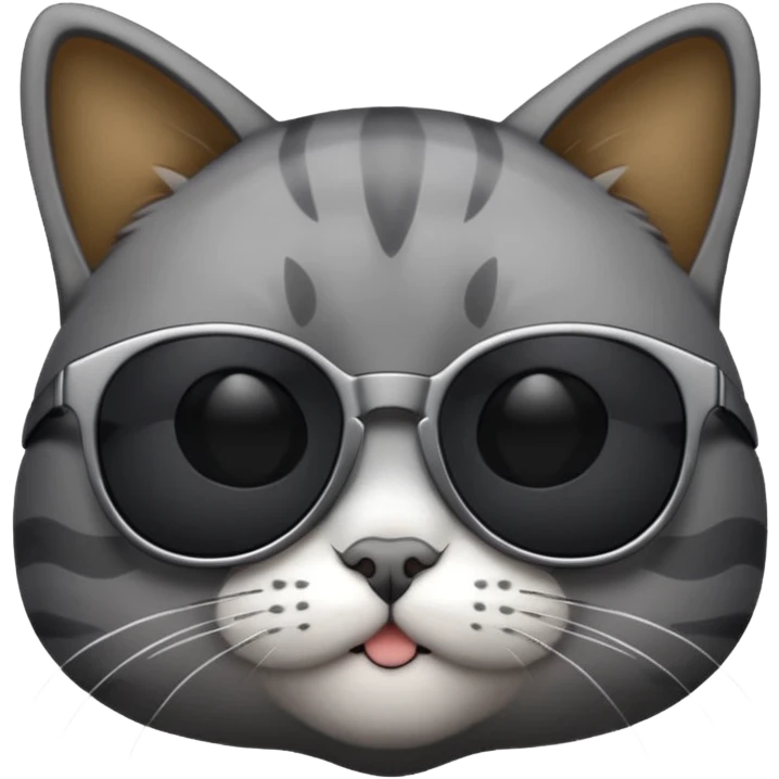 Cat sgtgcwith sunglasses emoji