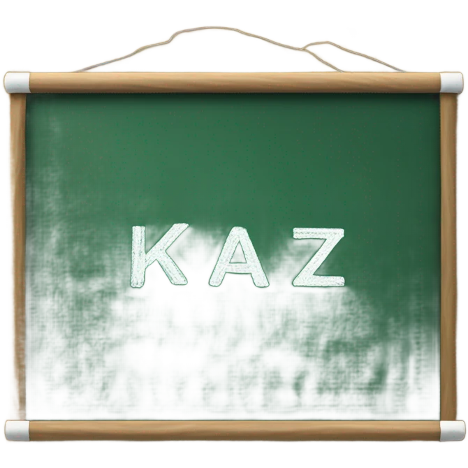 Green board that says Katz is chalked emoji