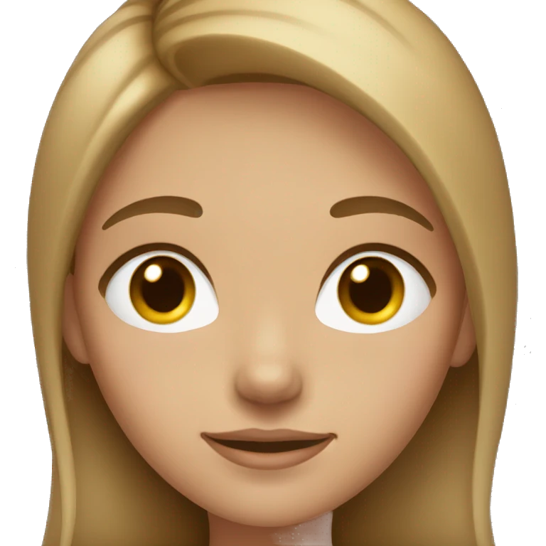 Girl with light brown hair emoji