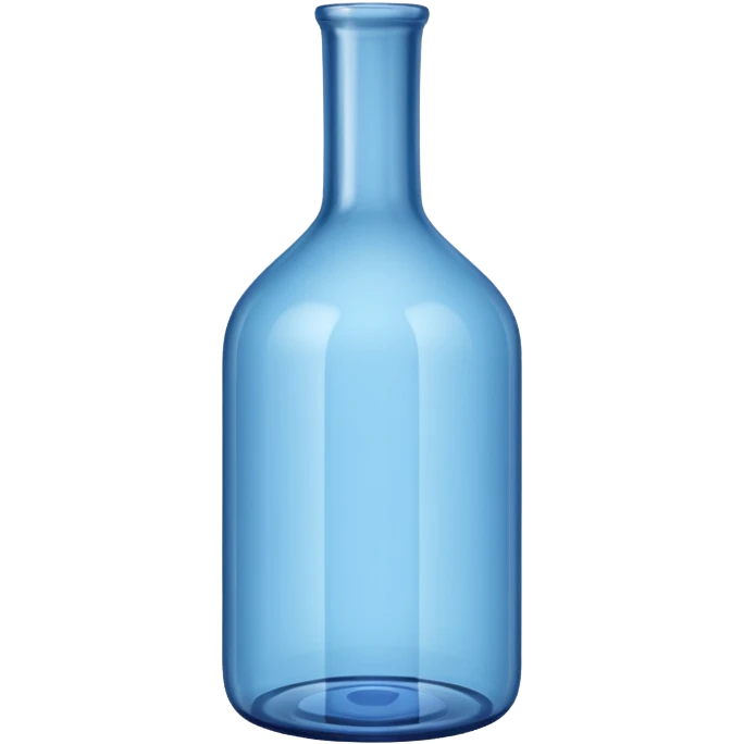 Glass Bottle Vase blue emoji