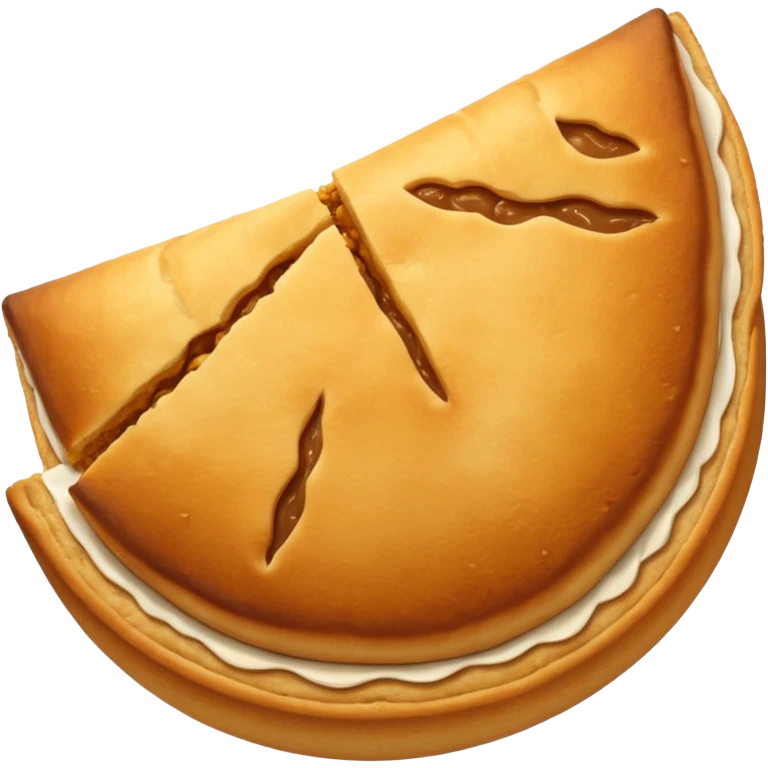 Panzerotto is a classic Italian street food from southern Italy. Best described as a folded pizza, fried until crispy golden brown, with a rich filling on the inside. It is a half moon shape emoji