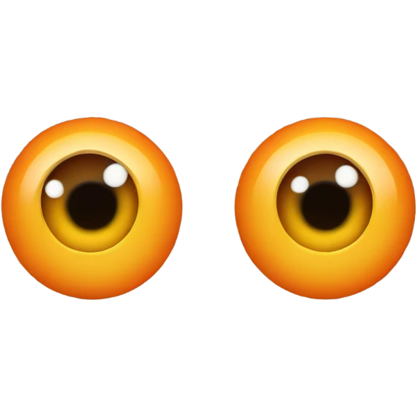 orange eyes emoji