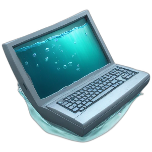 computer inside water emoji
