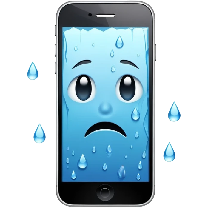 A crying iPhone  emoji