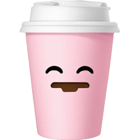 Millennial pink coffee cup to-go emoji