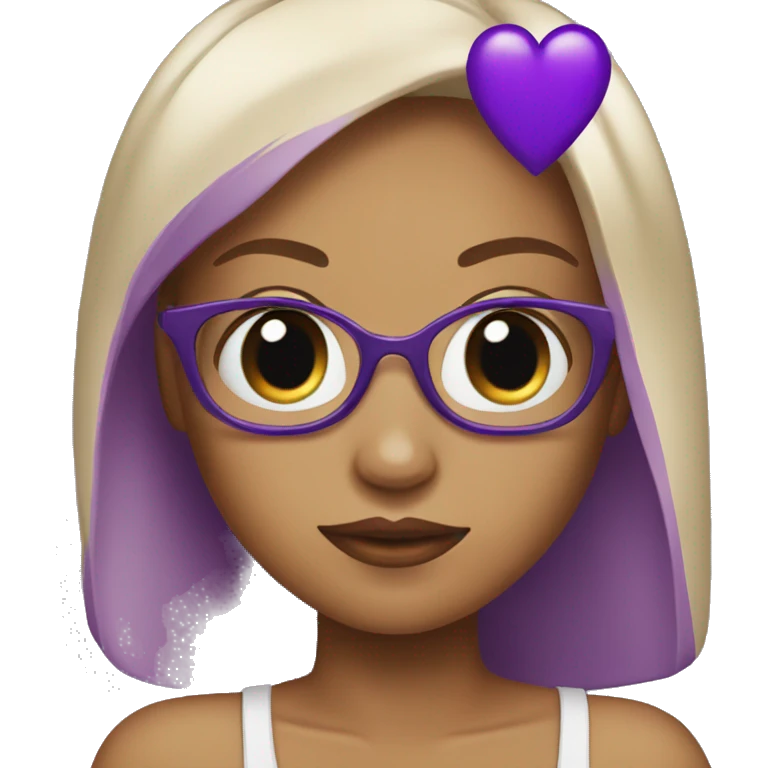 SHE A RIRI with a Purple Heart emoji