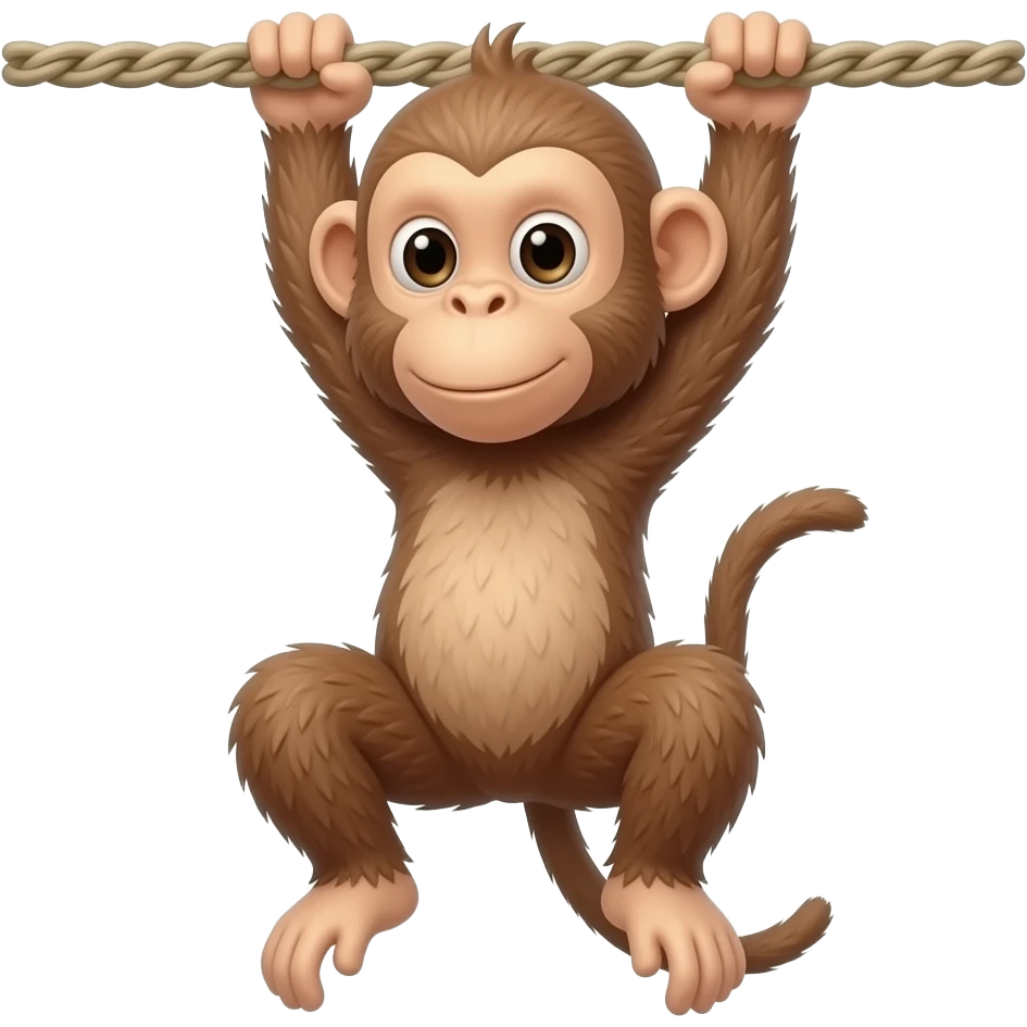 Monkey swinging emoji