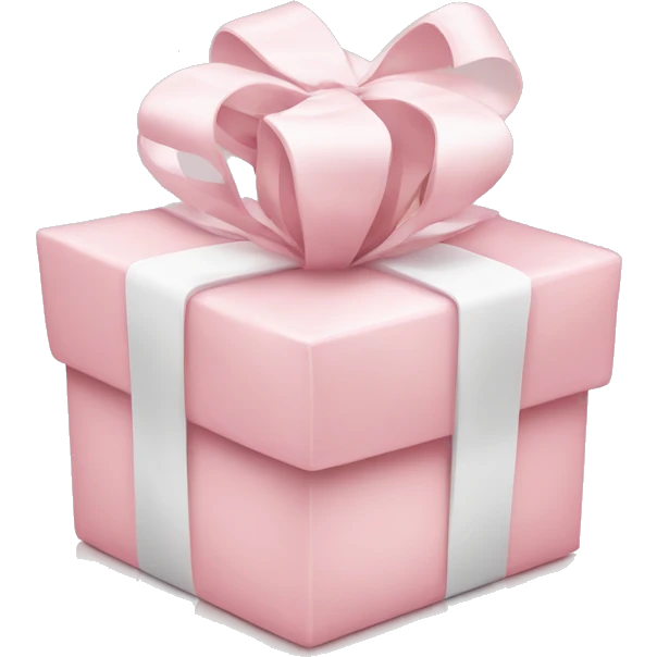 Light pink Christmas gifts under a white Christmas tree  emoji