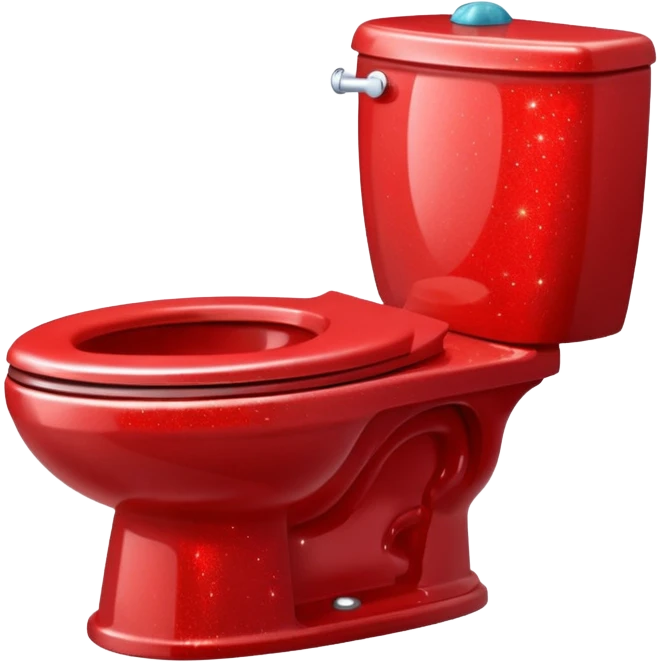 red glitter toilet emoji