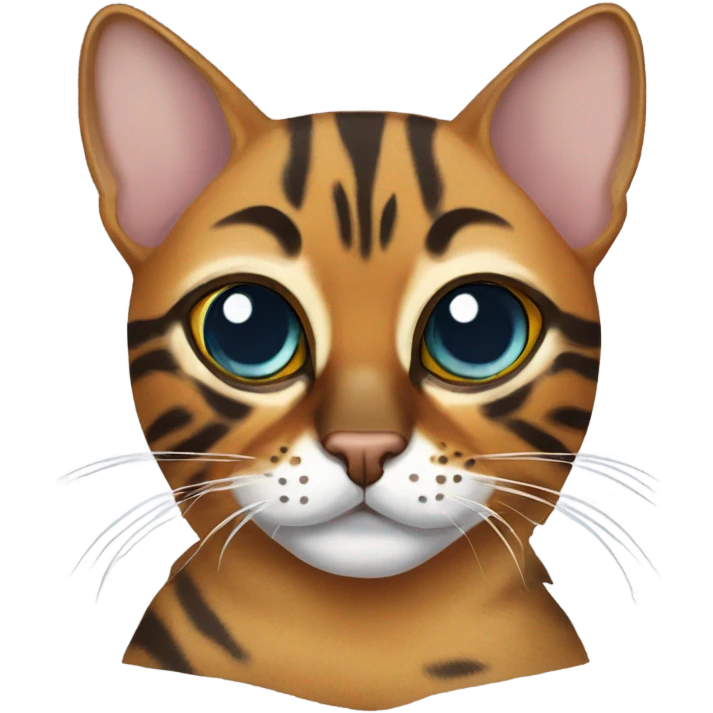 Bengal cat with eye-patch emoji