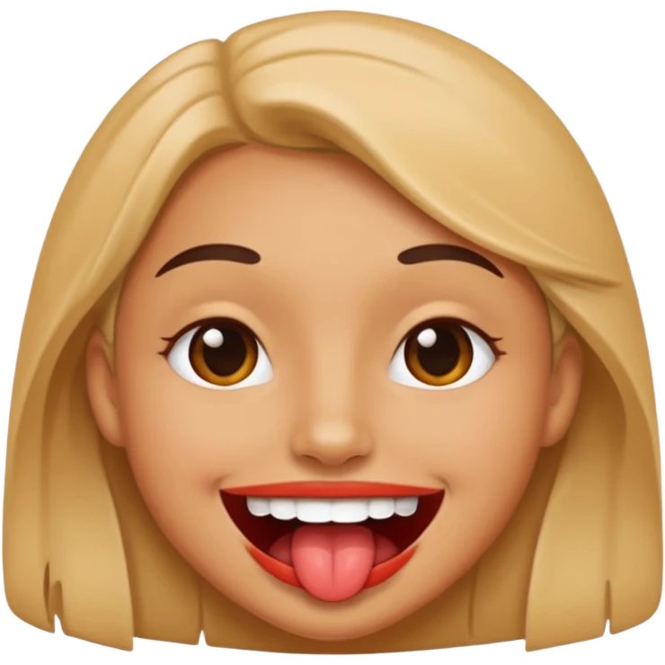 dudak isiran gulen yuz emoji