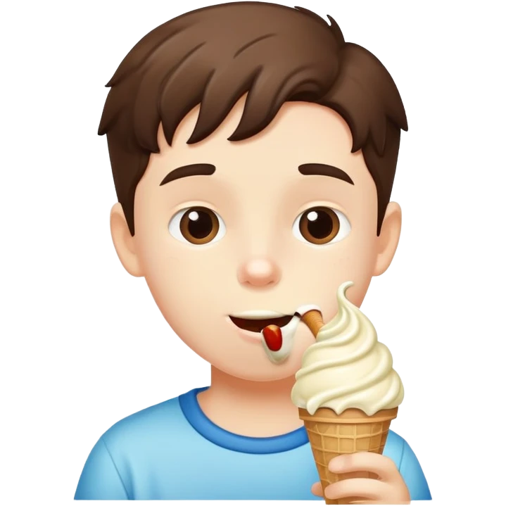 Boy eat ice creem emoji