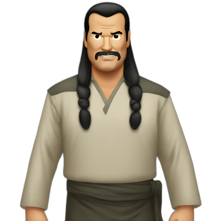 steven seagal cartoon wearing long shirt emoji
