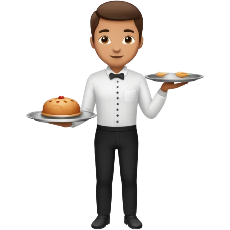 a waiter with a tray emoji