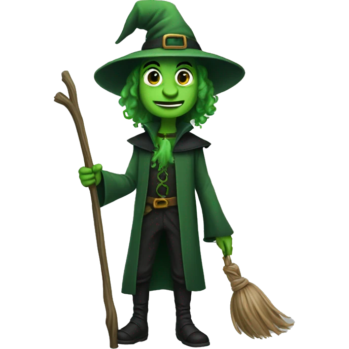 Green male witch  emoji