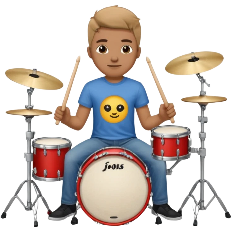 drummer at drum kit emoji