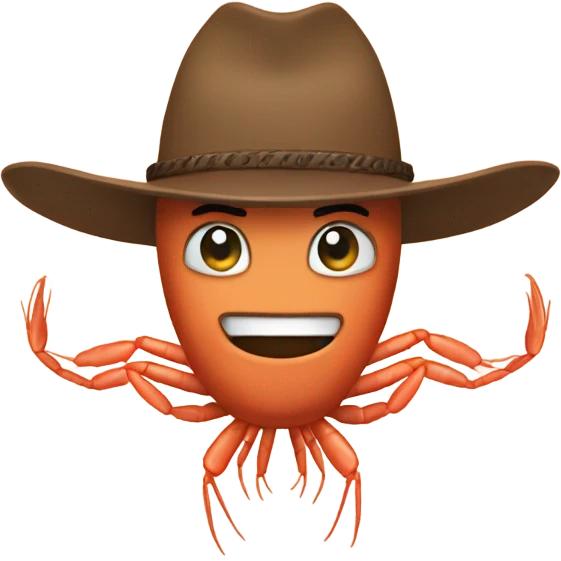 Shrimp cowboy emoji