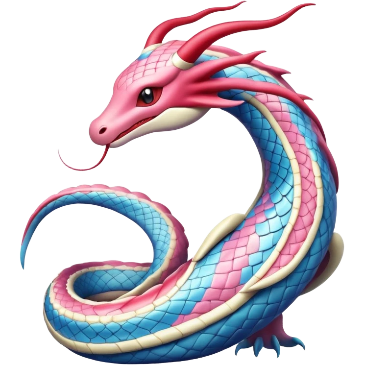 Ekans-Milotic-Dragonair-Fakémon-hybrid-creature (full body)  emoji