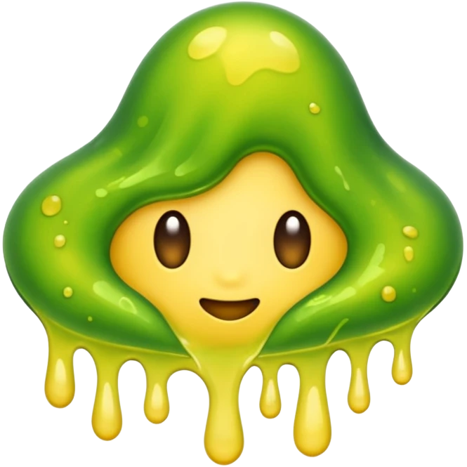 a slimy yellow-green stain emoji