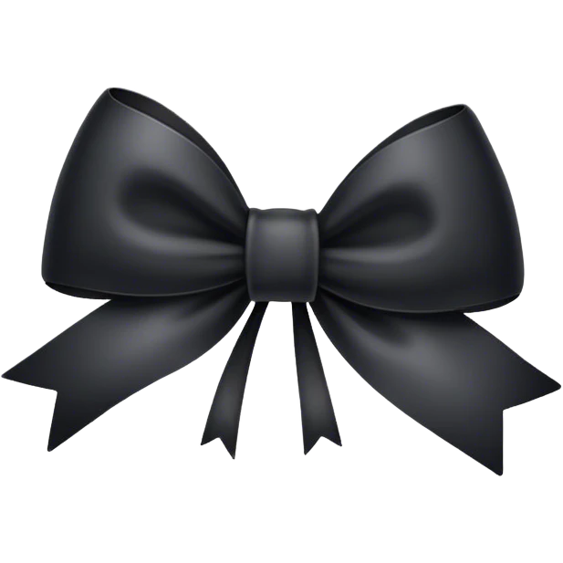 Black bow  emoji