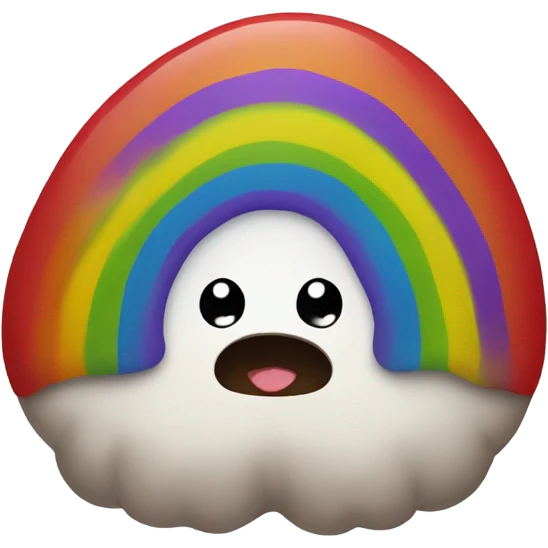 Rainbow poop with feet emoji