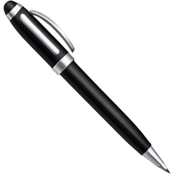 Black pen emoji