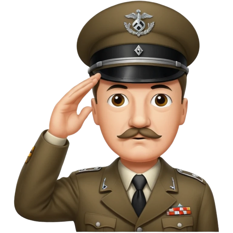 Hitler saluting nazi and smaller mustache  emoji