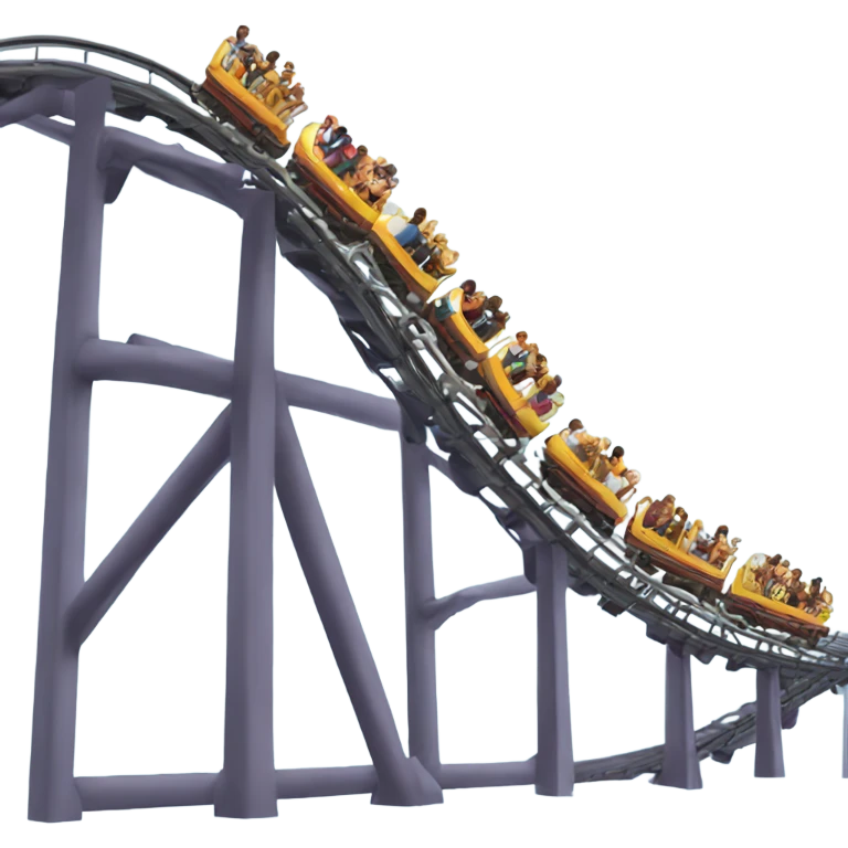 Roller coaster going up and down emoji