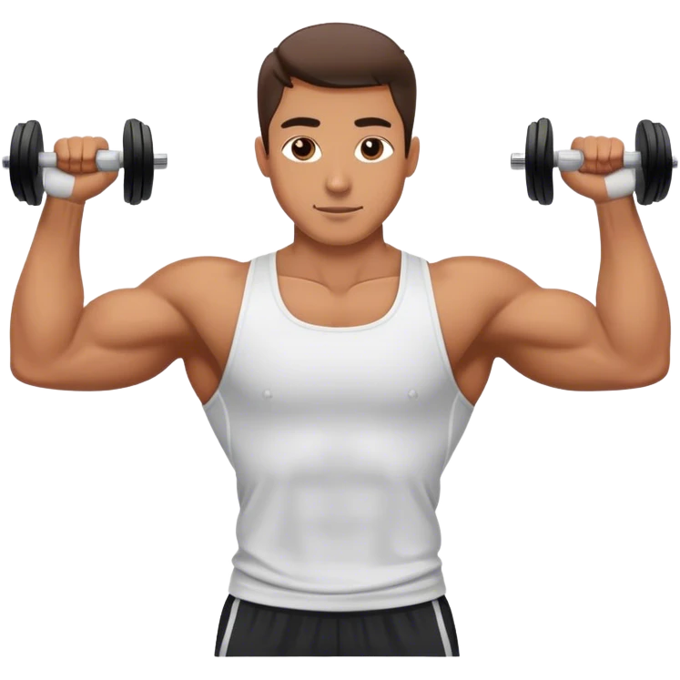man performing side deltoid exercise emoji