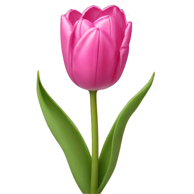 Pink tulips with a bow emoji