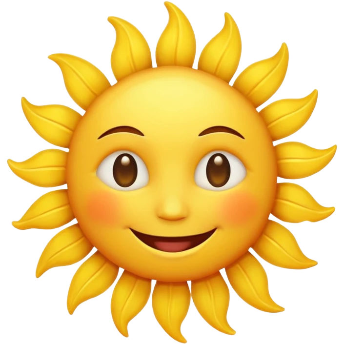 smiling sun emoji, simple and cheerful emoji