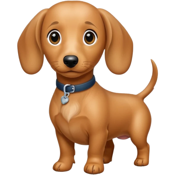 Cream mini dachshund  emoji