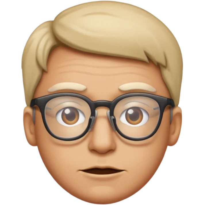 Rizz face glasses pulled down  emoji