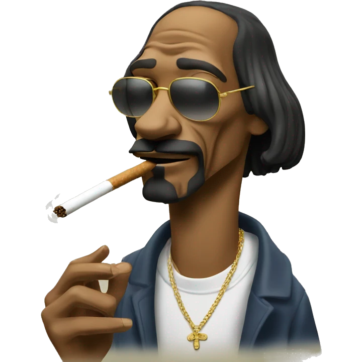 Snoop dog smoking a joint emoji