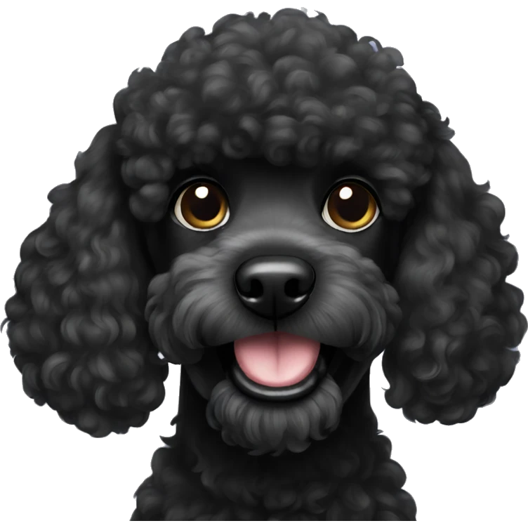 Black poodle  emoji