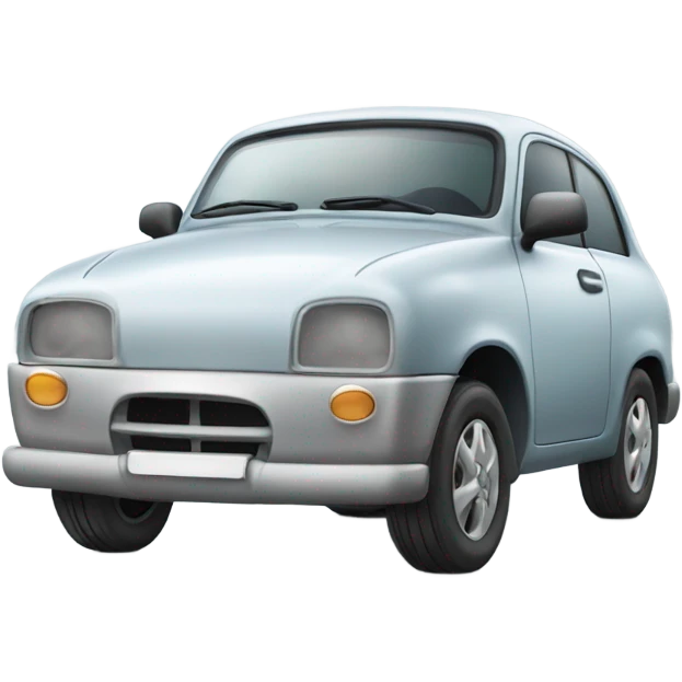 Car with a smirk emoji