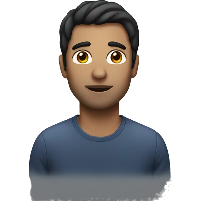 man with dark hair and a 5 o'clock shadow emoji