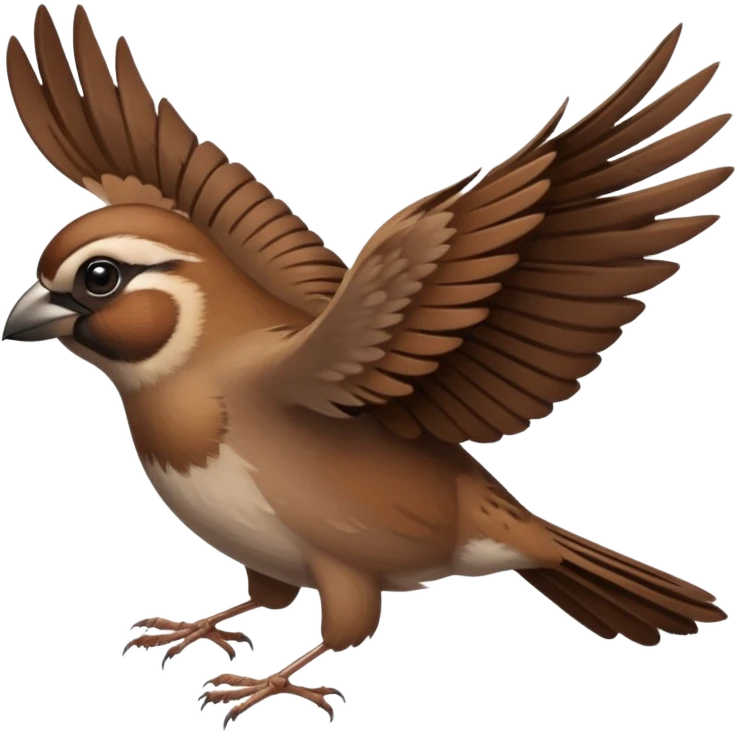 a sparrow starting to take off emoji