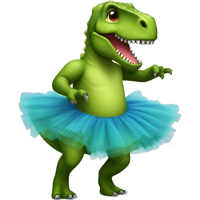 Dinosaur in a tutu emoji